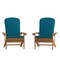 Flash Furniture Teak Adirondack Chairs with Teal Cushions, 2PK 2-JJ-C14501-CSNTL-TEAK-GG - alternate 7